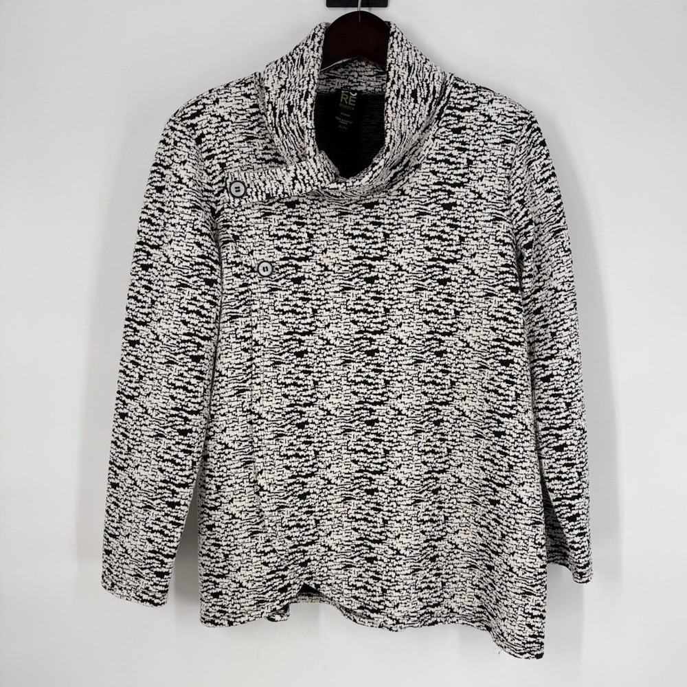 Pure Essence Womens Cowl Neck Wrap Tunic Top Size XL Textured Stretch‎ Comfort